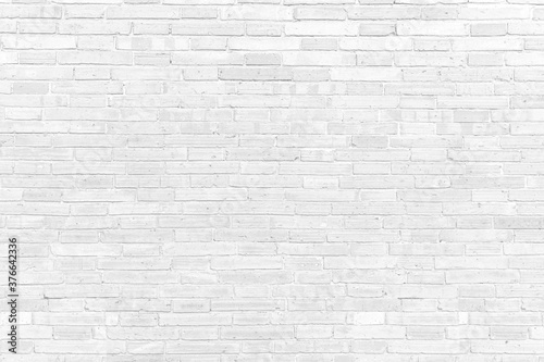 White Brick Wall Background in Rural room. Abstract Weathered Texture Stained Old Stucco. © Kudapy