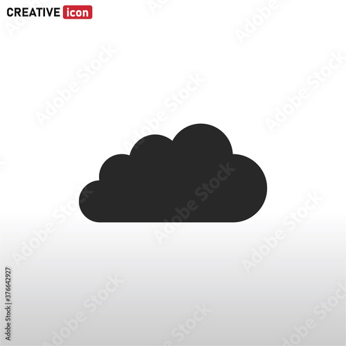 Cloud icon vector . Weather sign