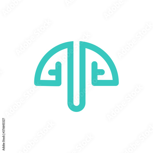 illustration vector graphic of mushroom brain logo