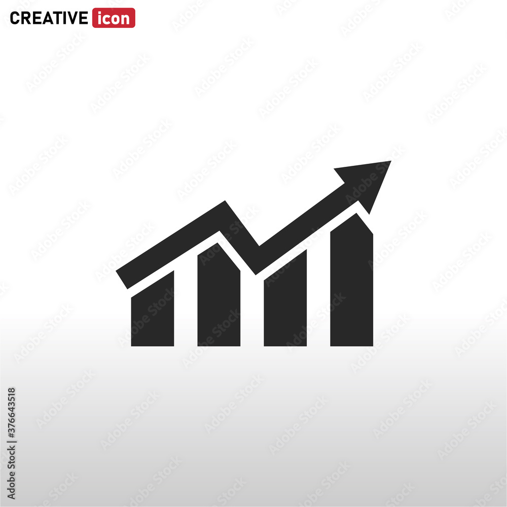 Chart increase icon vector eps 10 Chart increase icon vector eps 10