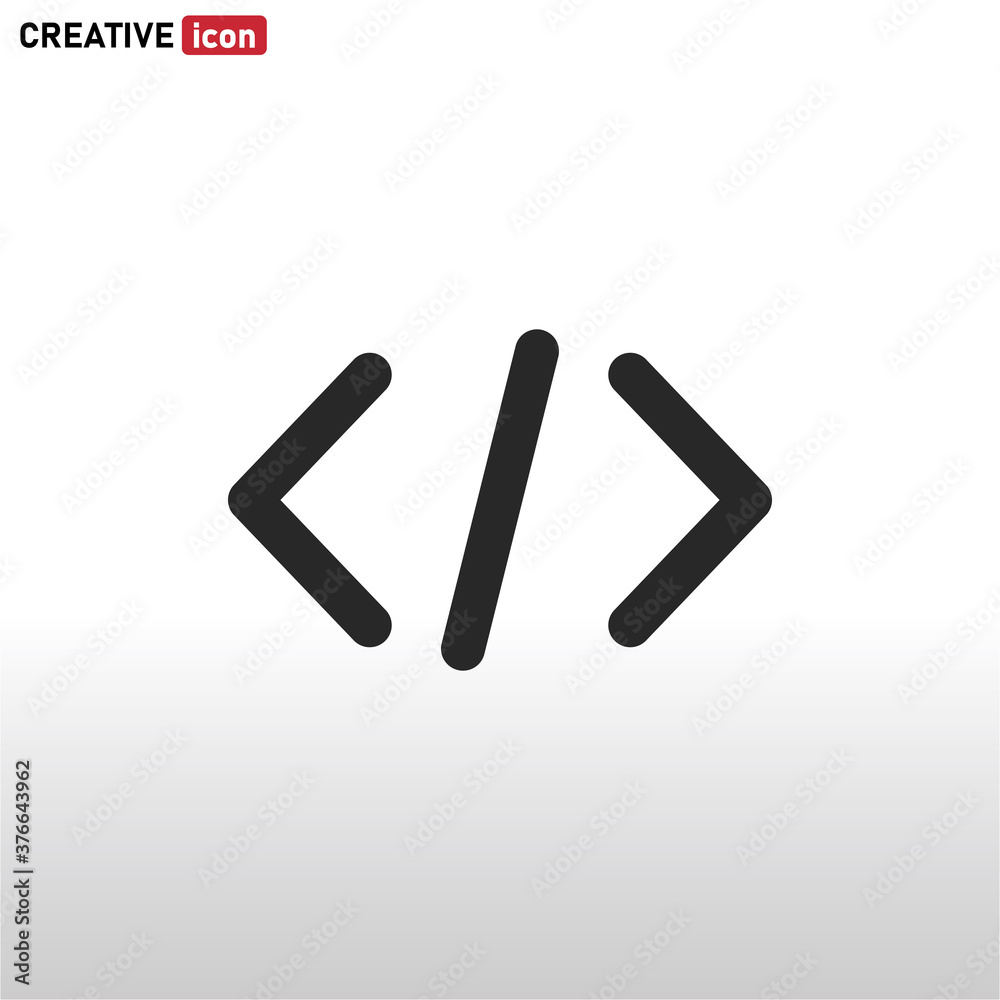 Coding icon vector . development sign