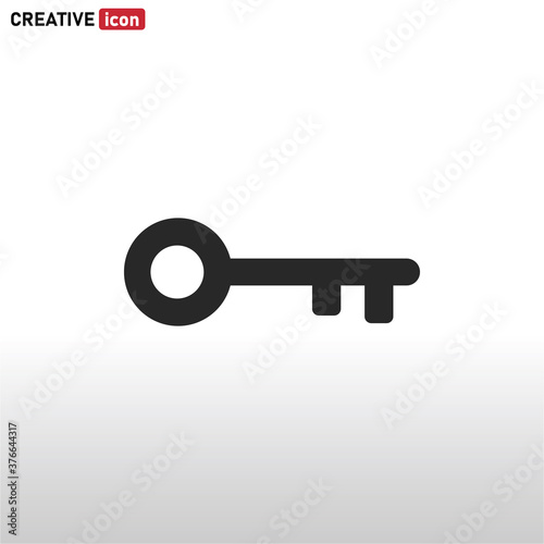 Key icon vector . Lock sign © huseyn