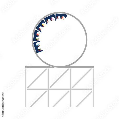 Roller Coaster Loop Icon