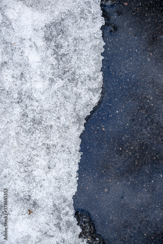 thawed snow and asphalt © Elena Umyskova
