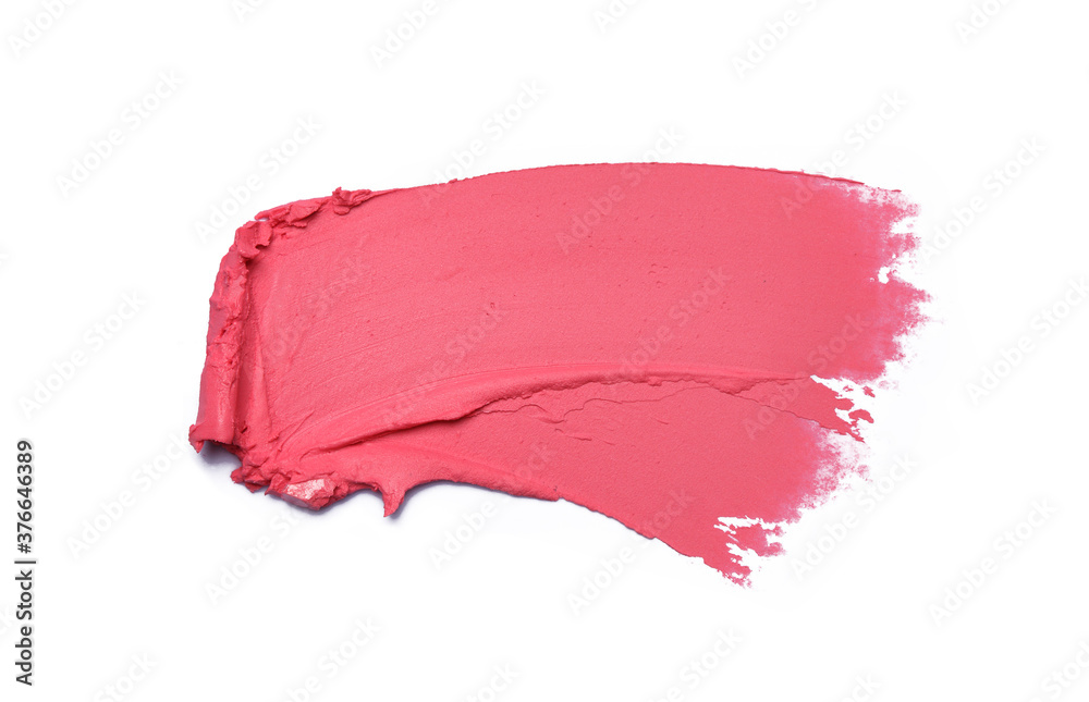 Lipstick swatch isolated on white