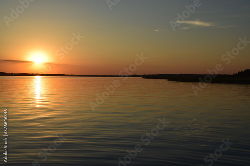 beautiful sunset on the lake  beautiful sunrise on the lake.