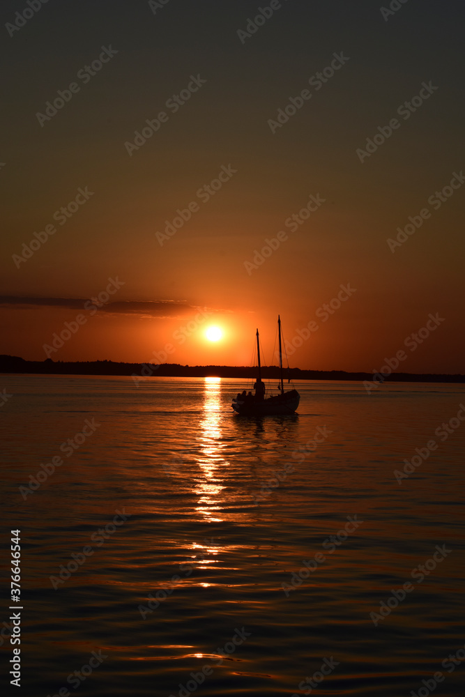 beautiful sunset on the lake, beautiful sunrise on the lake. beautiful sunset on the lake, beautiful sunrise on the lake.