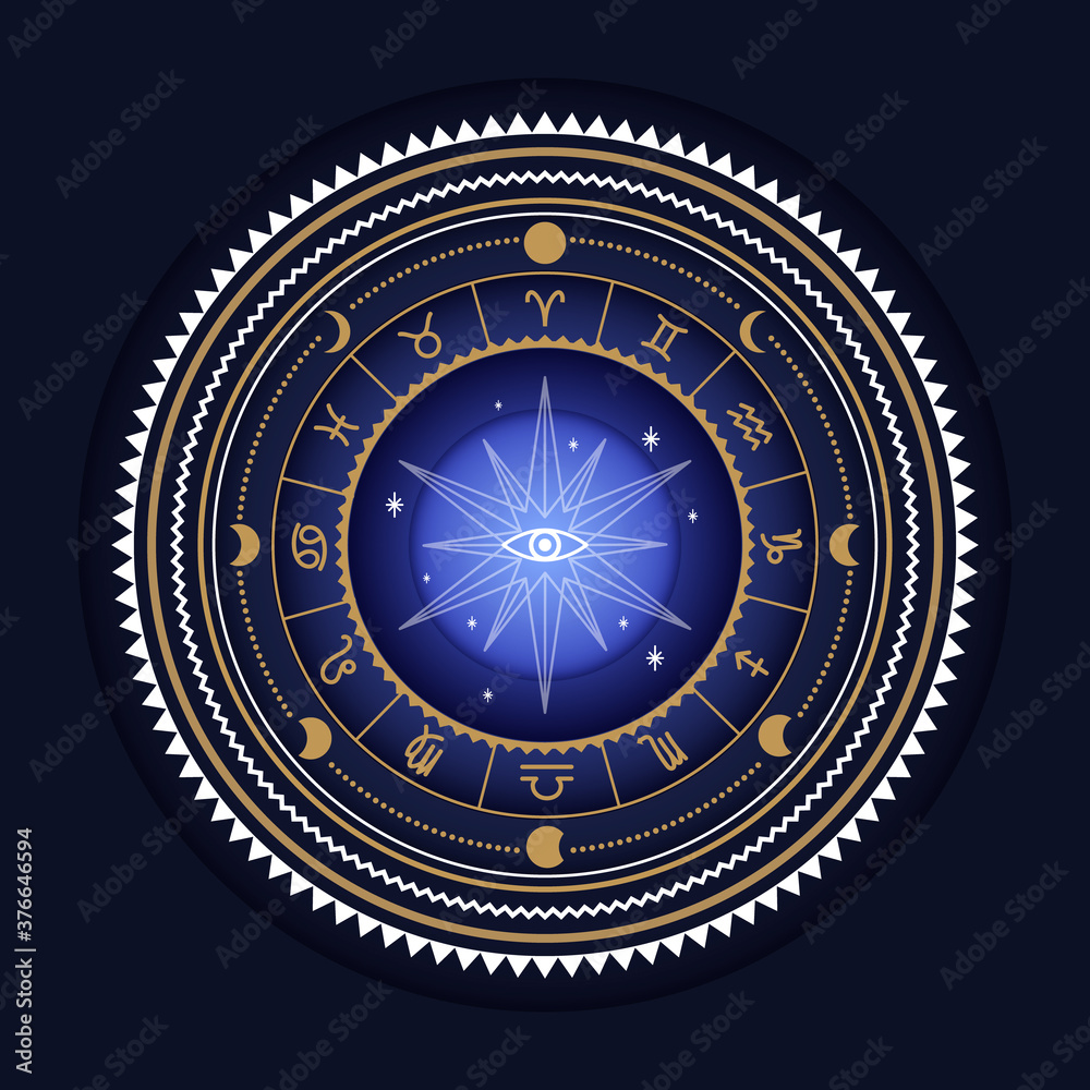 Divine magic occult symbolism vector illustration