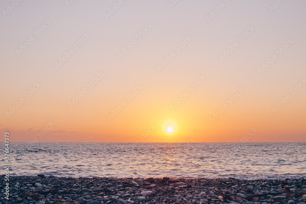 sunset on the beach