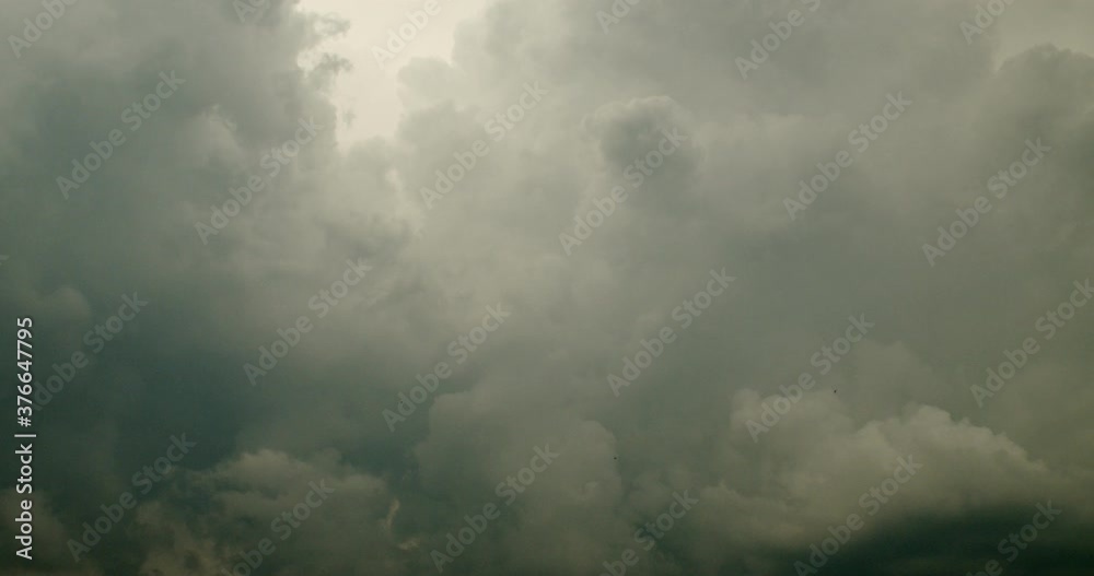 White clouds in stormy sky 