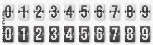 Canvas Print Realistic flip countdown clock counter timer