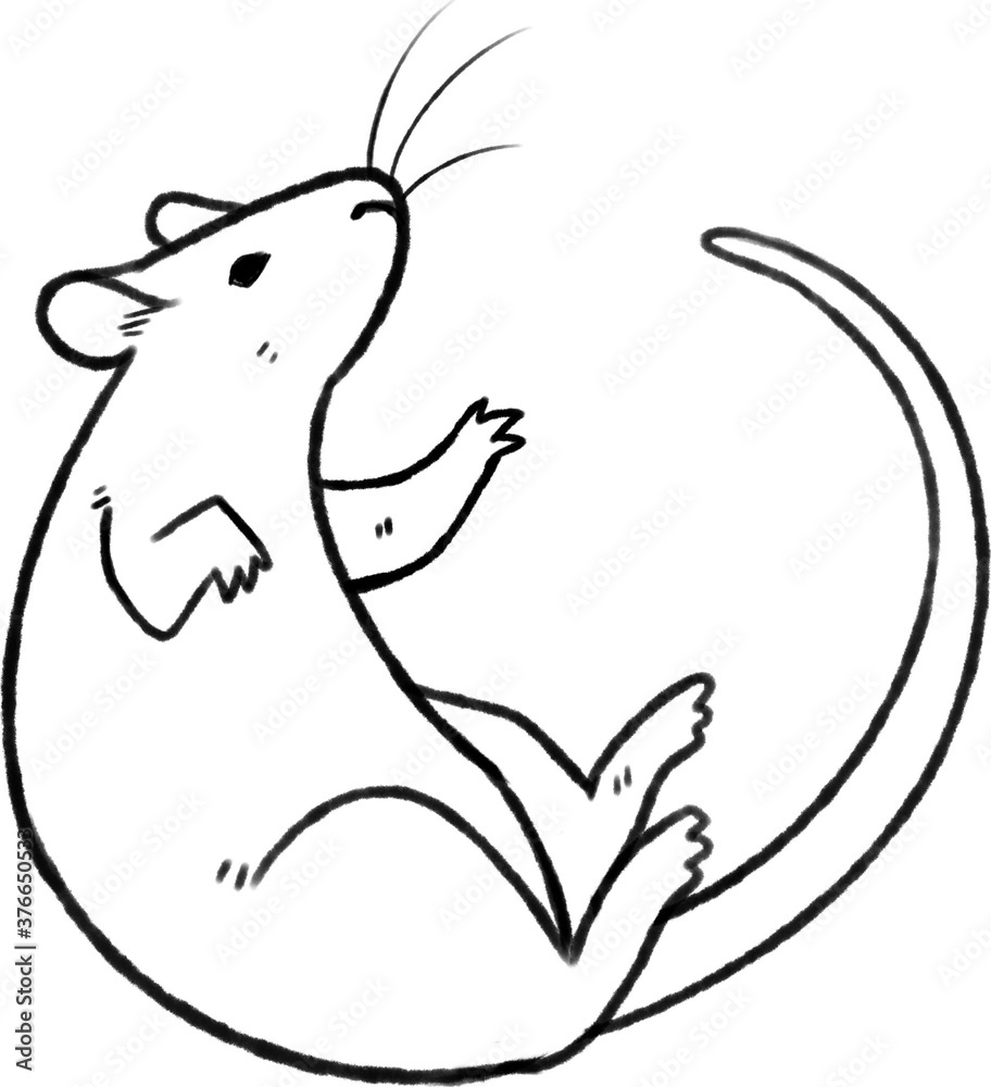 Simple illustration of lineart mouse Simple illustration of lineart mouse