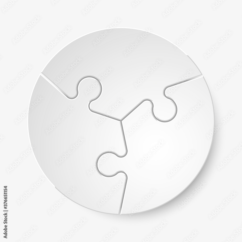 Three sided 3d puzzle presentation infographic template with explanatory text field for business statistics Three sided 3d puzzle presentation infographic template with explanatory text field for business statistics