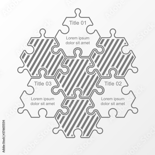 Wallpaper Mural Six piece puzzle business presentation. Circle infograph. 6 step process diagram. Six section compare banner. Torontodigital.ca
