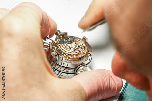efurbishment of a 7750 caliber Swiss watch