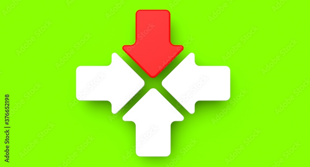 Fototapeta premium Arrow business and success concept on background. Achievement abstract illustration. 3D render