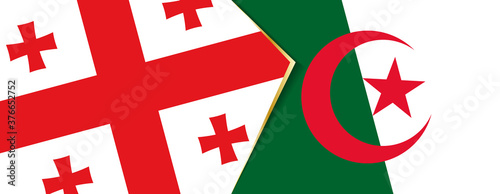 Georgia and Algeria flags, two vector flags.