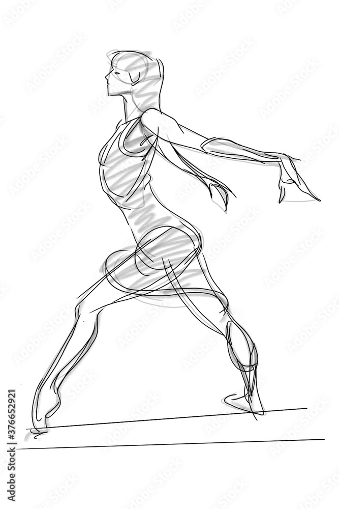 Dance figurative outline Dance figurative outline