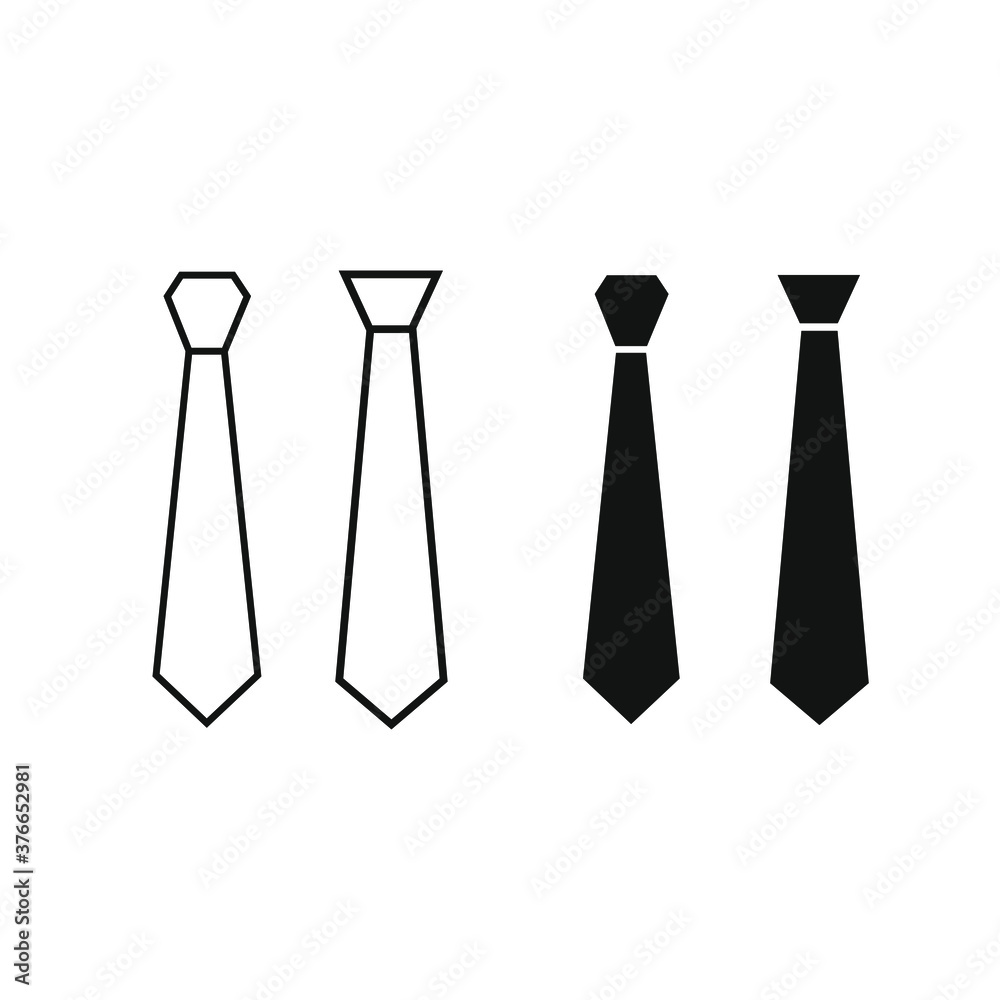 Necktie Icon Vector set. Image illustration sign collection. tie symbol. 