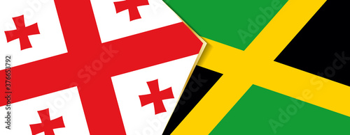 Georgia and Jamaica flags, two vector flags.