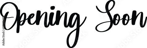 Opening Soon Typography/Calligraphy  Black Color Text On White Background