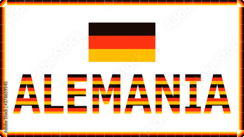 Ilustración Alemania fondo bandera