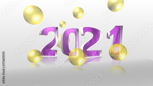 ilustración 2021 fondo color blanco