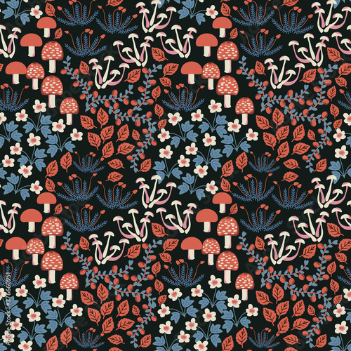Seamless forest pattern