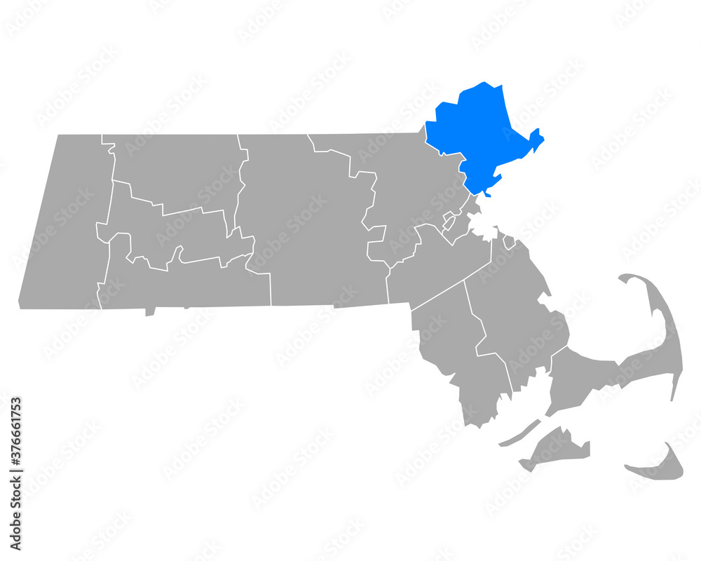 Karte von Essex in Massachusetts