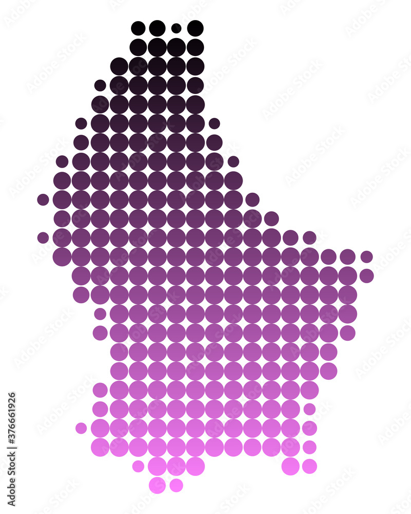 Fototapeta premium Karte von Luxemburg