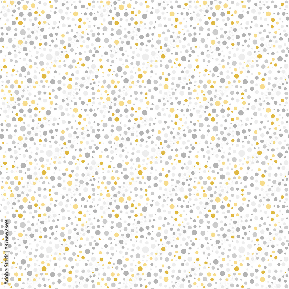 Seamless vector background with random silver and golden circles. Abstract ornament. Dotted abstract pattern Seamless vector background with random silver and golden circles. Abstract ornament. Dotted abstract pattern