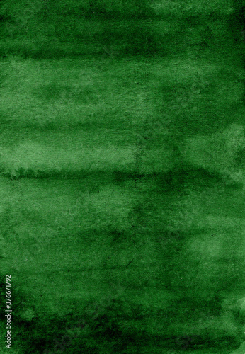 Watercolor green abstract background. Beautiful emerald texture. Hand drawn high resolution illustration for posters, postcards, prints, invitations and other design. 