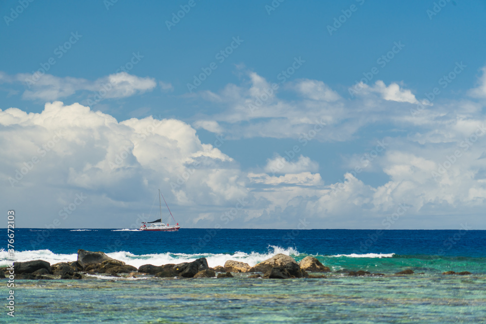 Fototapeta premium Big Island, Hawaii/USA - September. 29 2019 , Kahalu’u Beach Park
