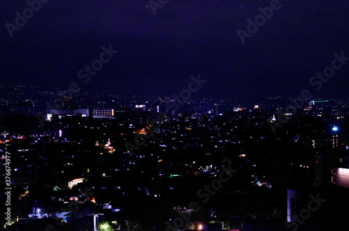 Night Town Landscape with low light