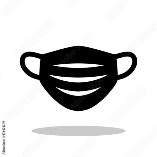 Mask icon in flat style. Mouth guard symbol for your web site design, logo, app, UI Vector EPS 10.	