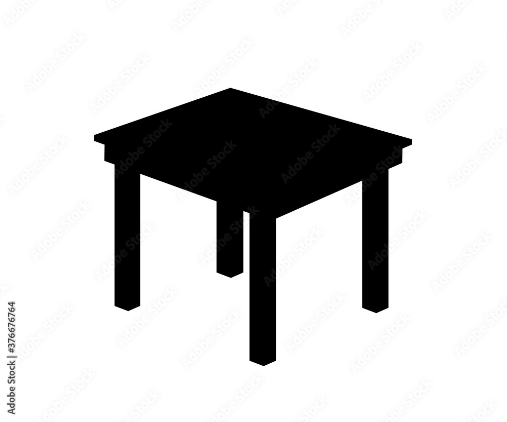 Small table on a white background. An object. Vector illustration. Small table on a white background. An object. Vector illustration.