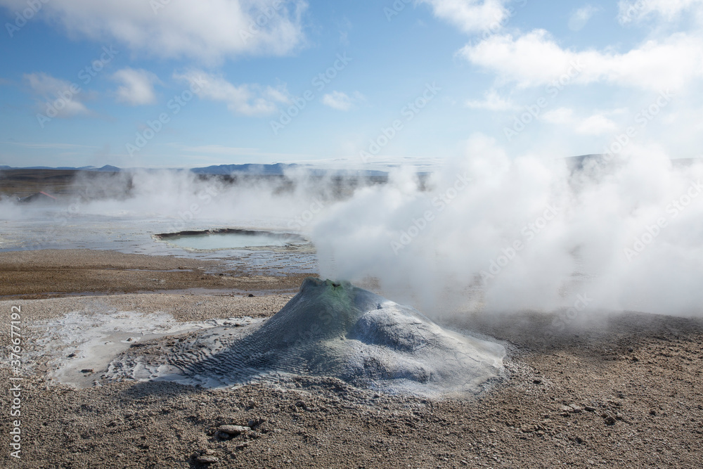 Geothermal steam. Hveravellir, Iceland. 
