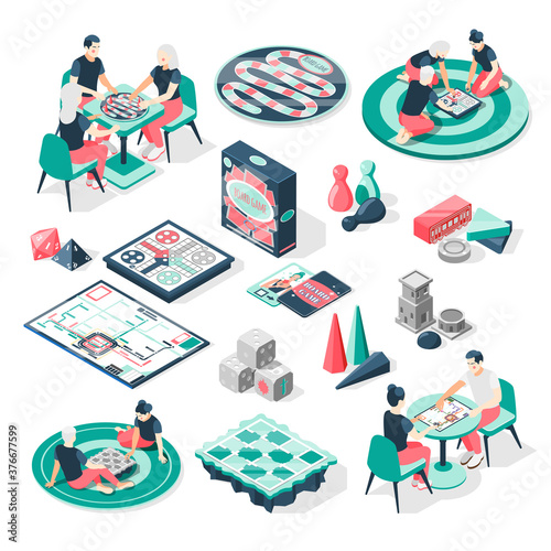 Board Games Isometric Set