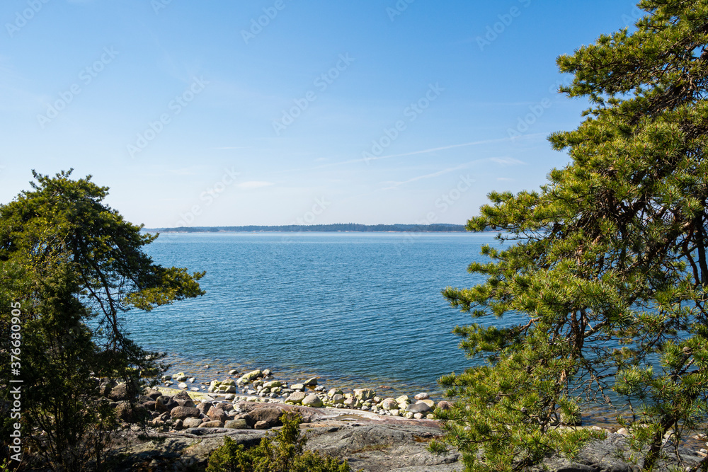 View to the Gulf of Finland from the shore of Porkkalanniemi, Kirkkonummi, Finland
