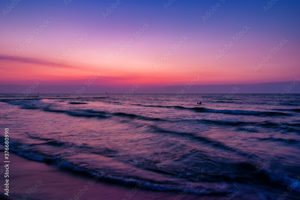 sunset scene at the sea