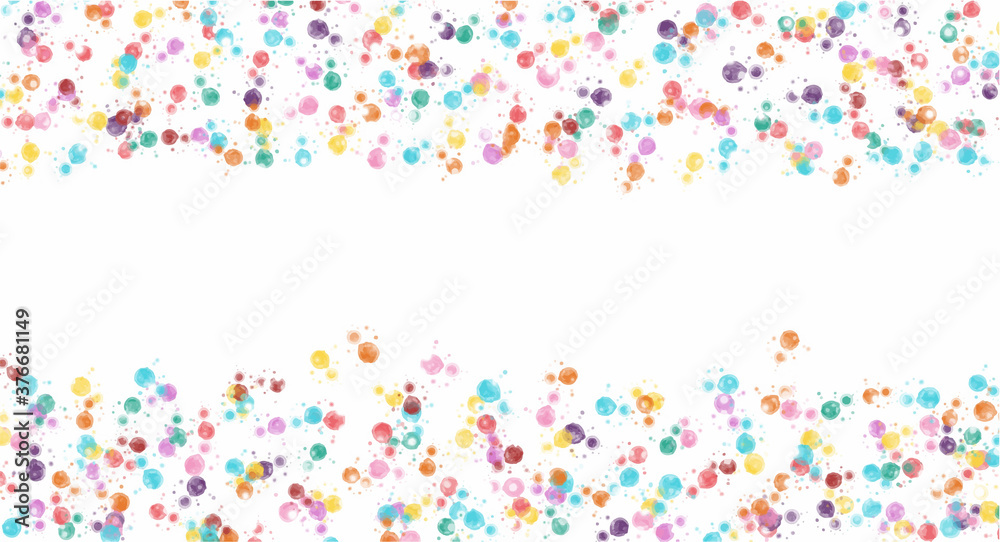 Colorful spot watercolor pattern background with copy space for design, vector.