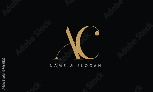 AC, CA, A, C abstract letters logo monogram