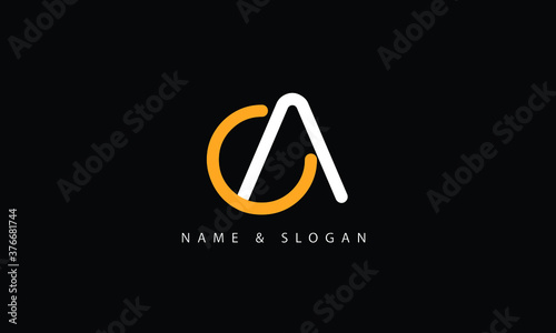 AC, CA, A, C abstract letters logo monogram