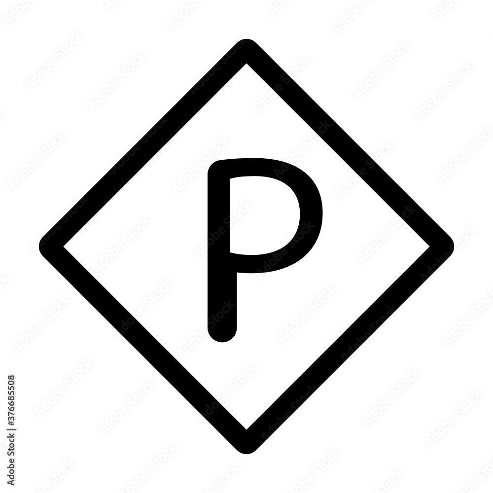 White Blue Flat Parking Symbol Concept Vector Icon Design White Blue Flat Parking Symbol Concept Vector Icon Design