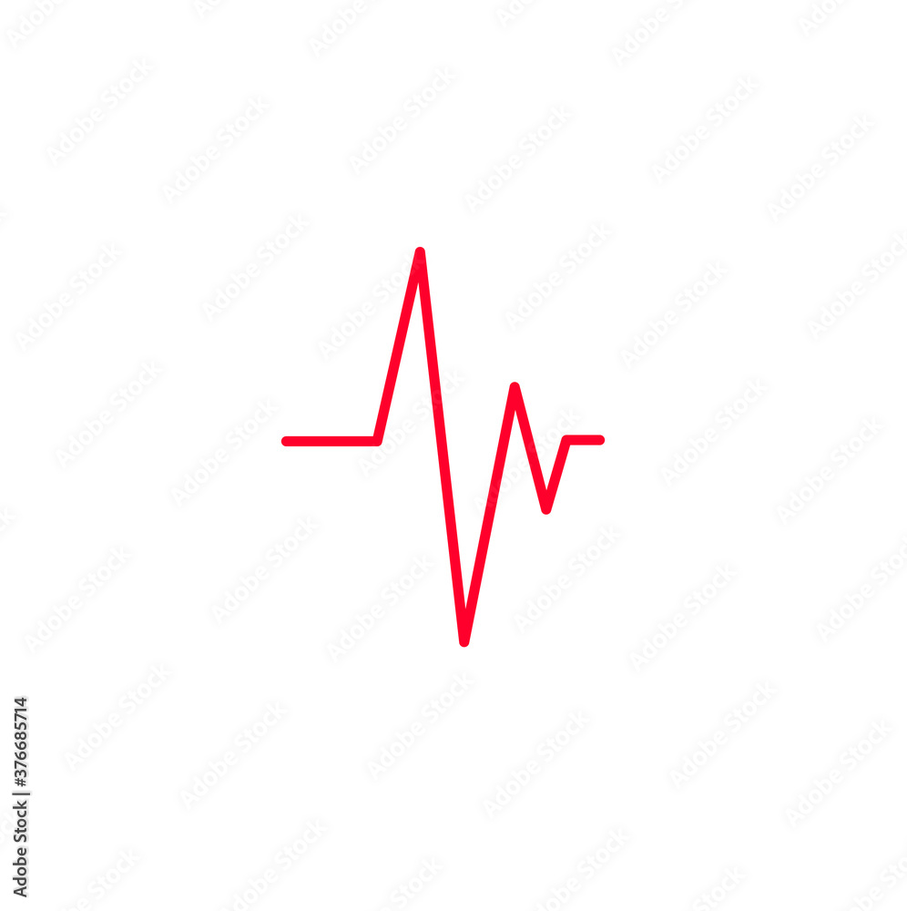 Heartbeat line. illustration on white background 