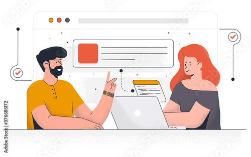 Flat Modern design Illustration of Project Develoepment