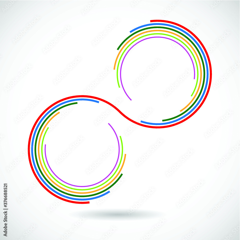 Lines in Circle Form . Spiral Vector Illustration .Technology round Logo . Design element . Abstract Geometric shape . Lines in Circle Form . Spiral Vector Illustration .Technology round Logo . Design element . Abstract Geometric shape .