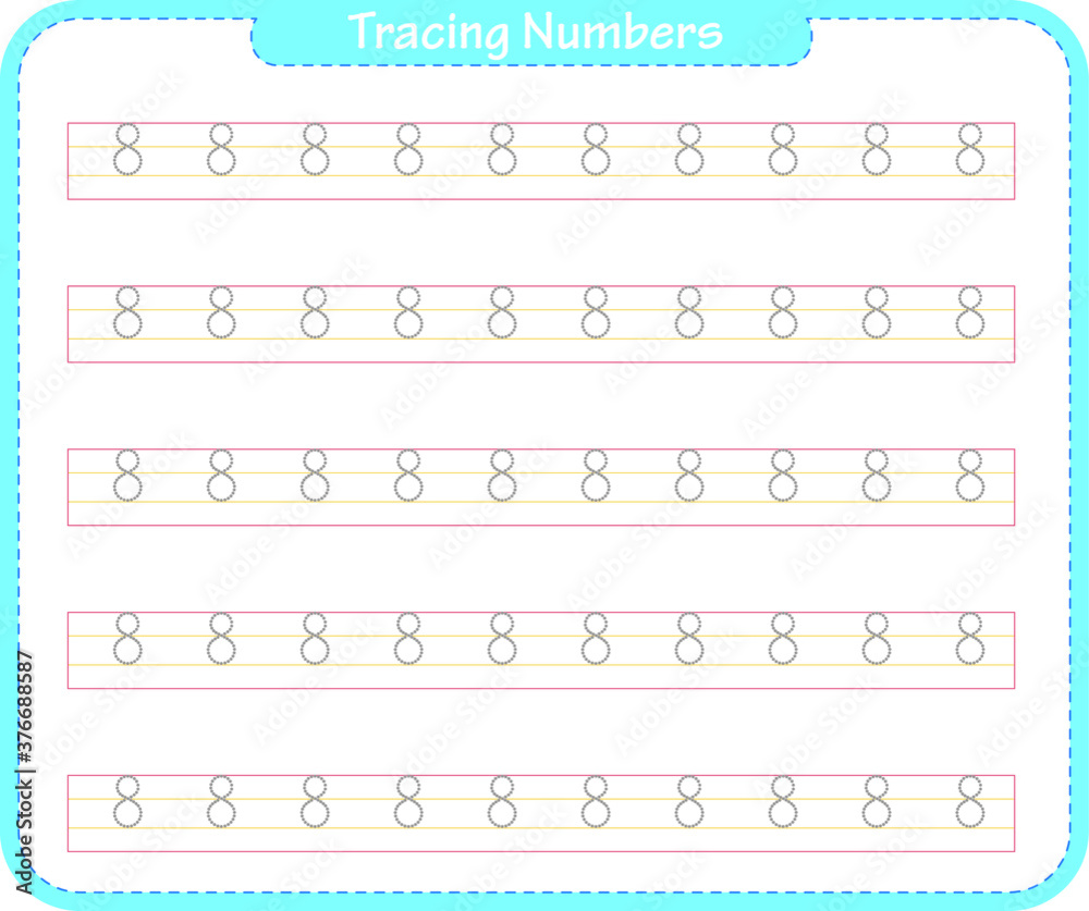 Preschool worksheet trace numbers. Basic writing and learning practices Preschool worksheet trace numbers. Basic writing and learning practices