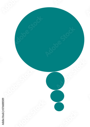 bulle bleue vide ,de conversation