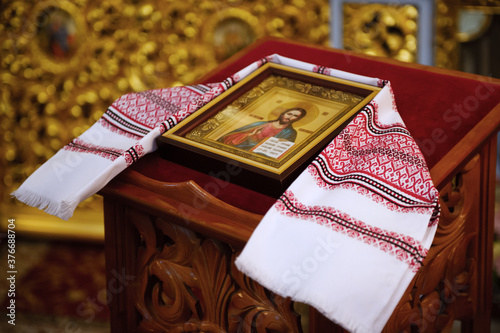 Smoll icon щт vyshyvanka in ukrainian church